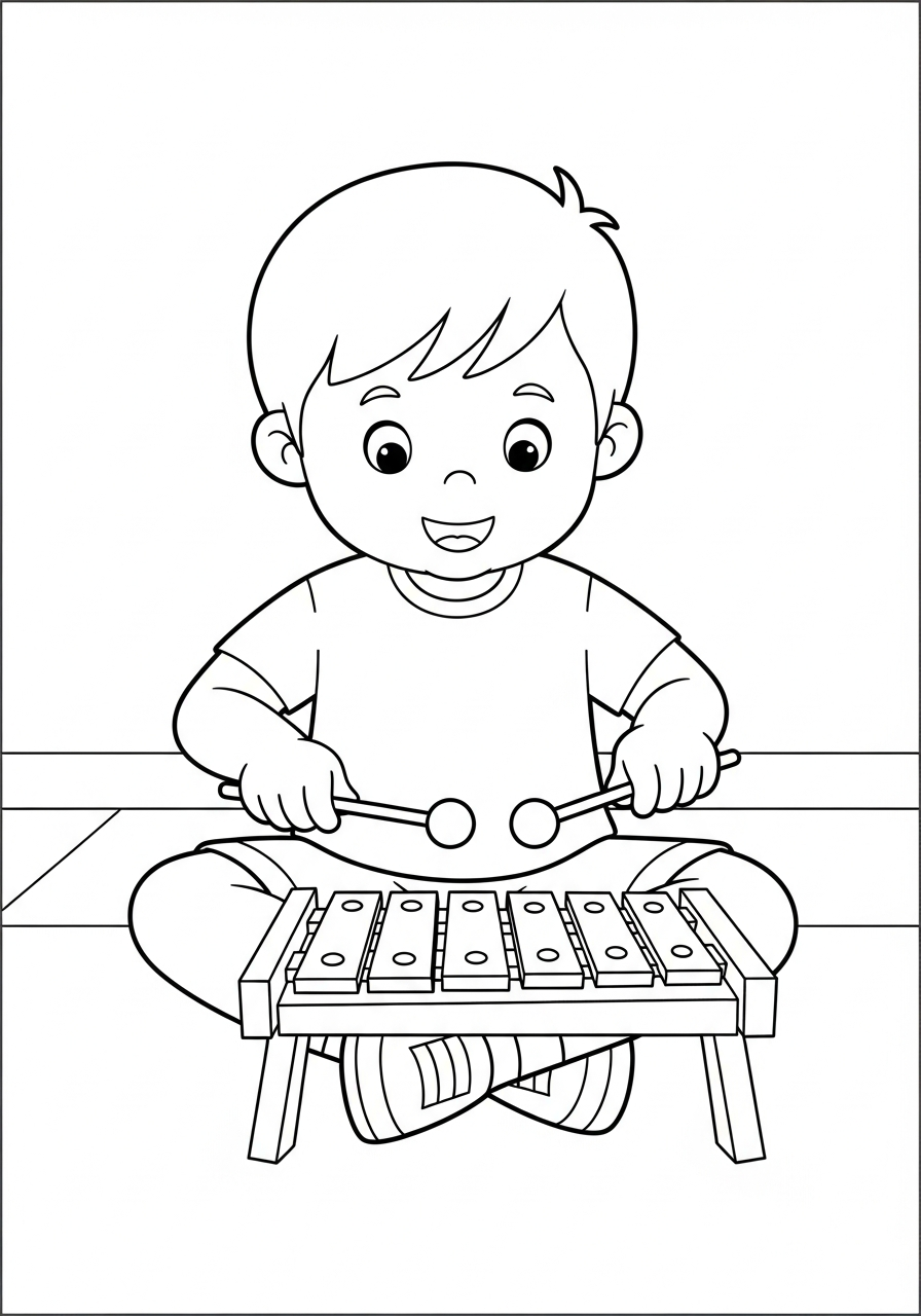 Xylophone free coloring pages