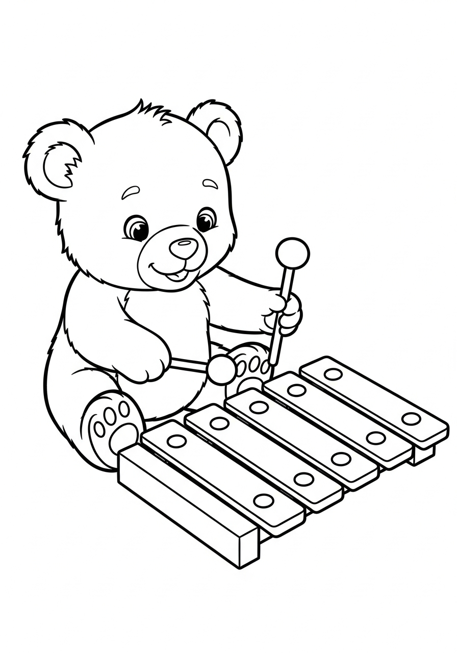 free printable Xylophone coloring pages for adults
