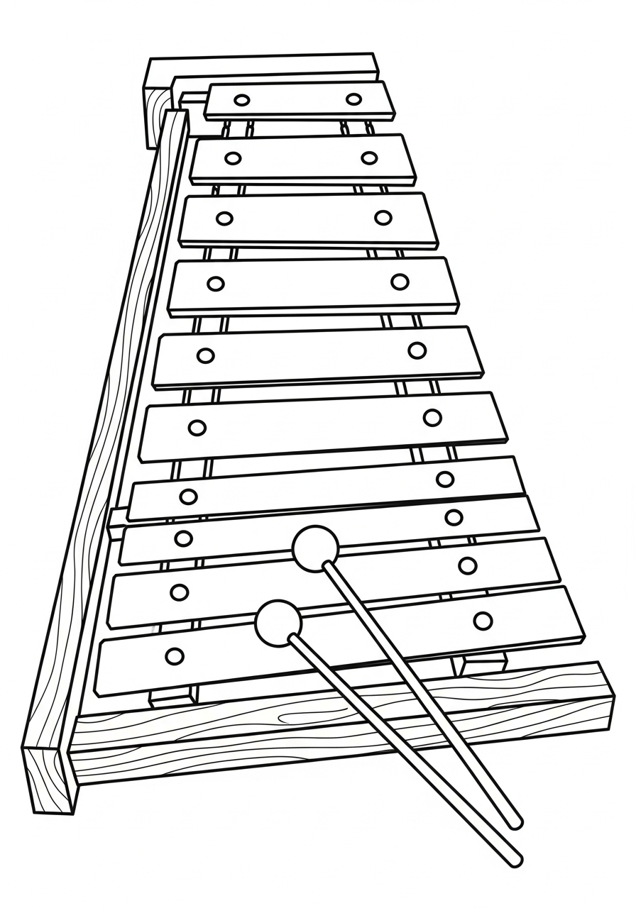 coloring pages for Xylophone