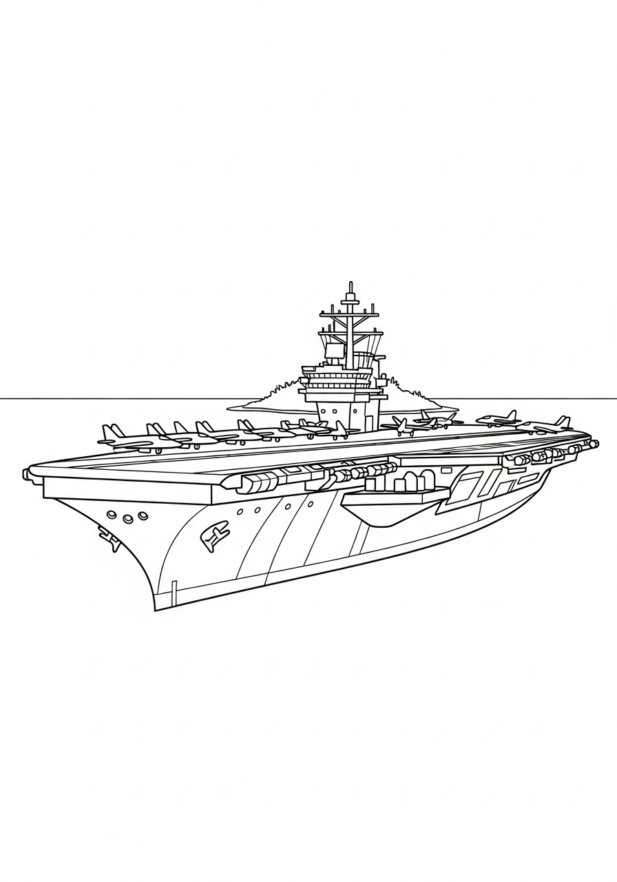 Aircraft Carrier ornaments coloring pages