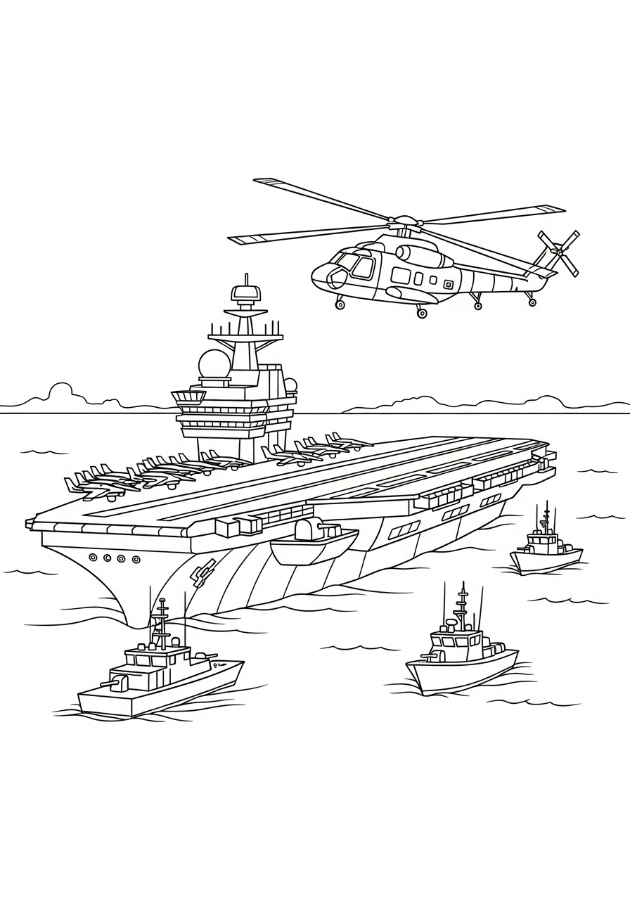 Aircraft Carrier coloring pages grinch
