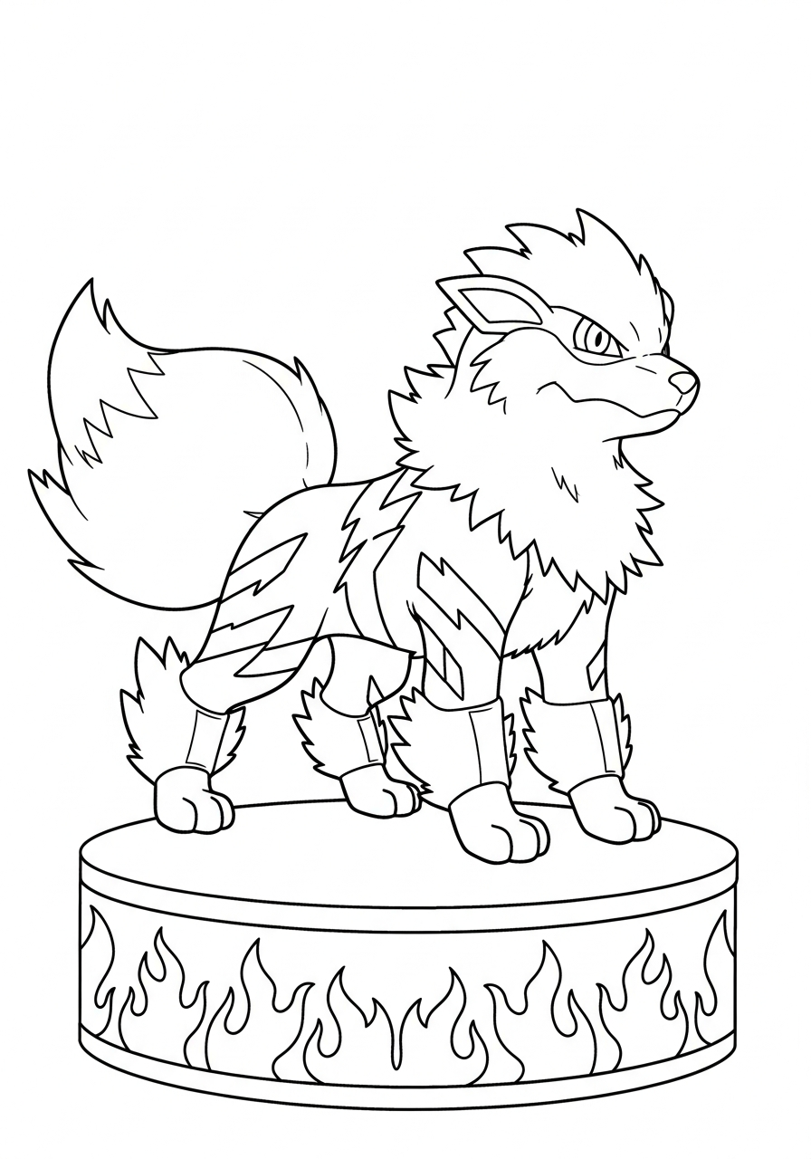 coloring pages Arcanine