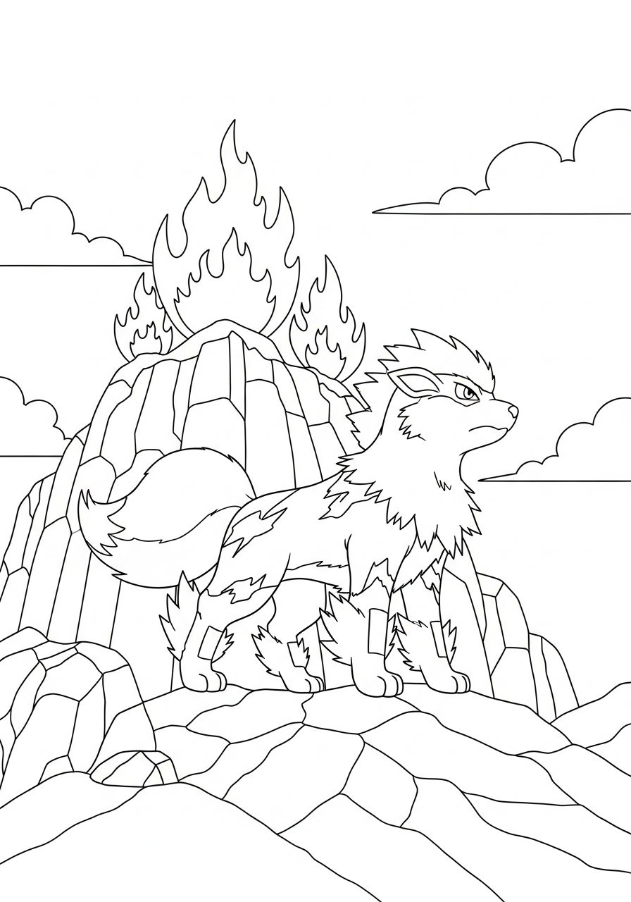 free coloring pages Arcanine