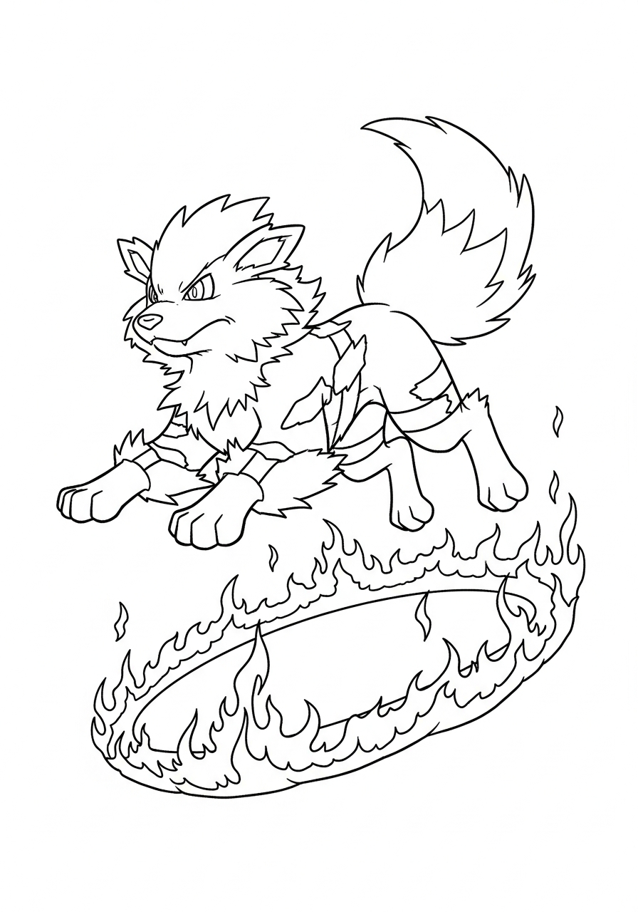 free printable coloring pages Arcanine