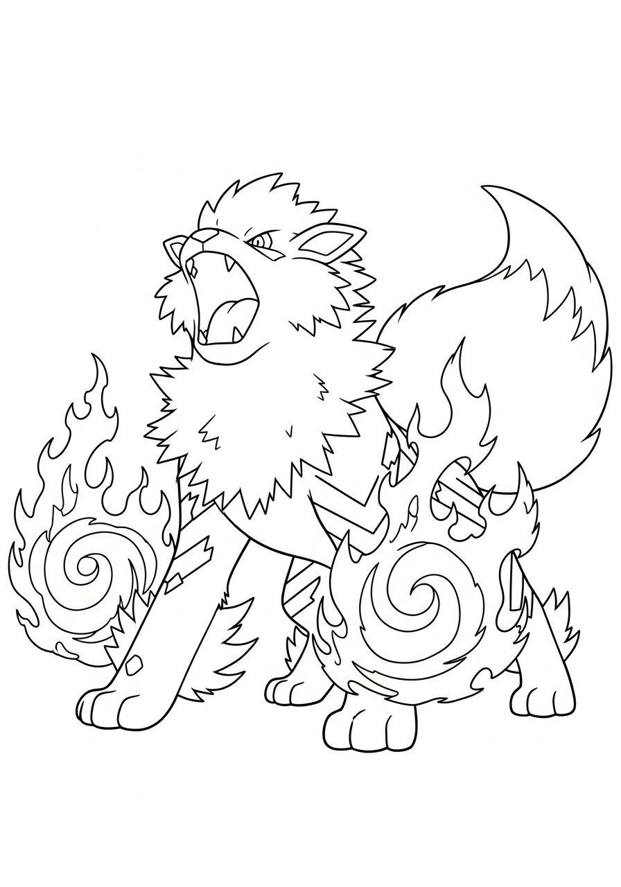 Arcanine coloring pages