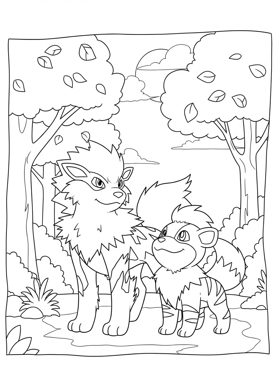 coloring pages for Arcanine