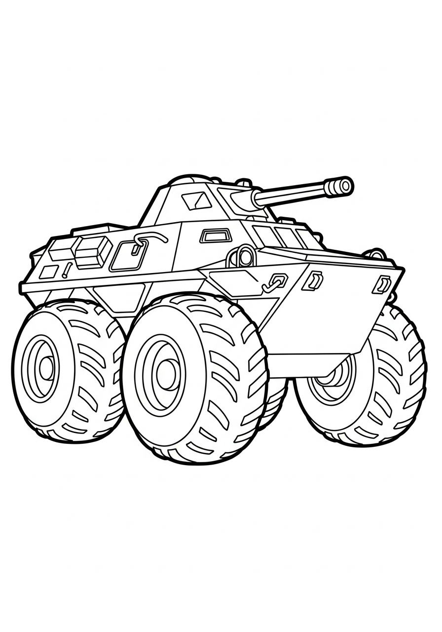 coloring Armored Personnel Carrier pages