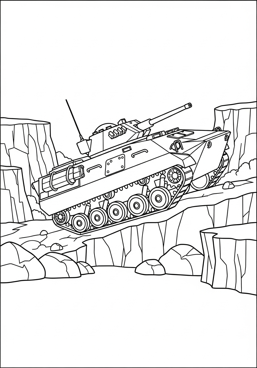 free full size printable Armored Personnel Carrier coloring pages for adults pdf