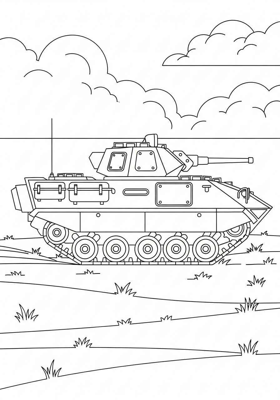 Armored Personnel Carrier coloring pages