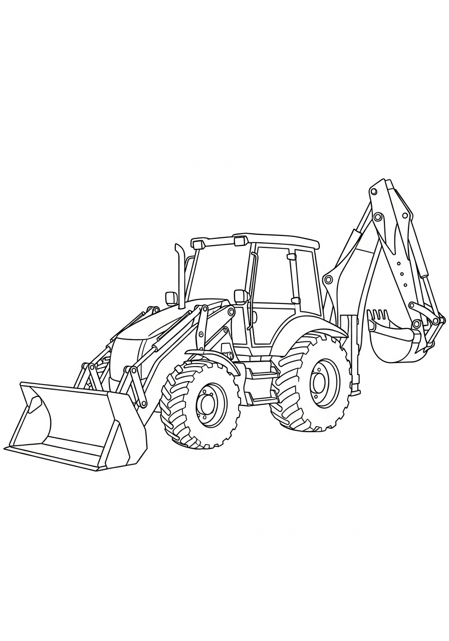 Backhoe Loader coloring pages grinch
