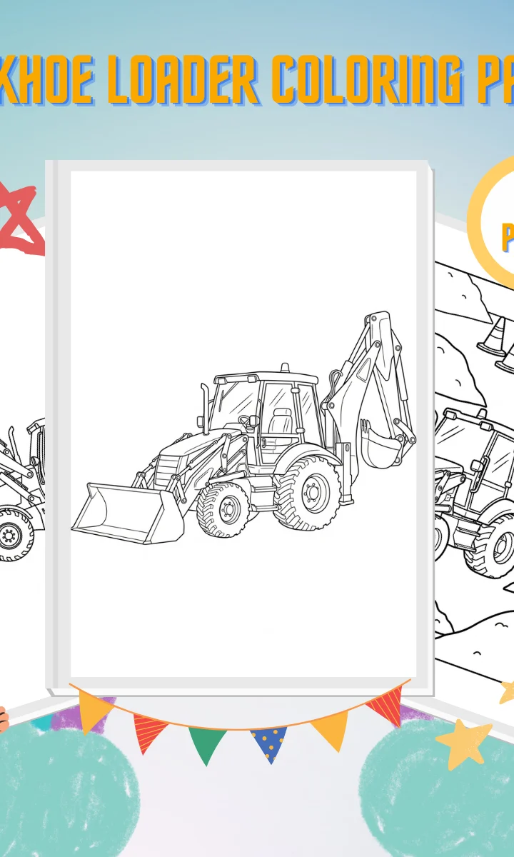 Backhoe Loader Coloring Pages