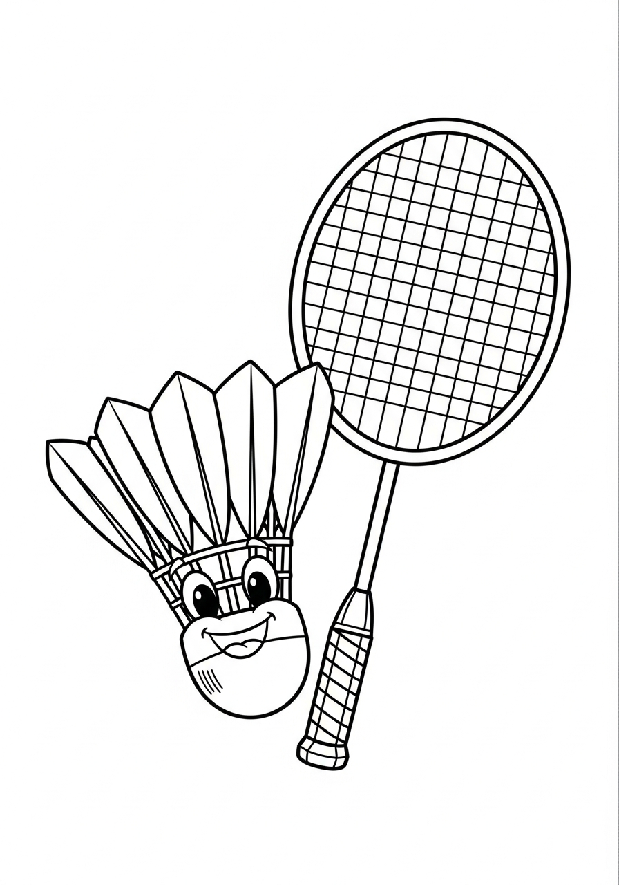 free printable coloring pages Badminton