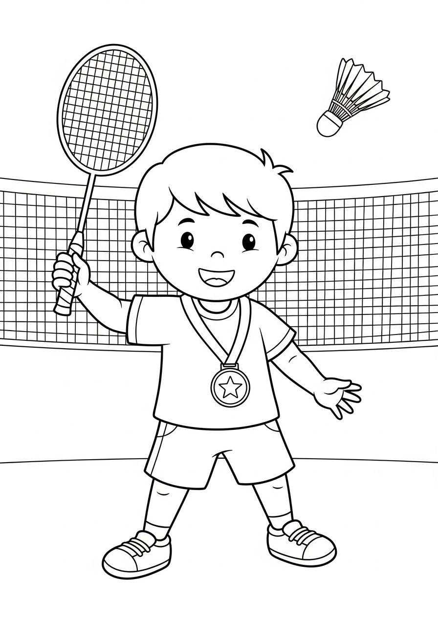 coloring pages Badminton
