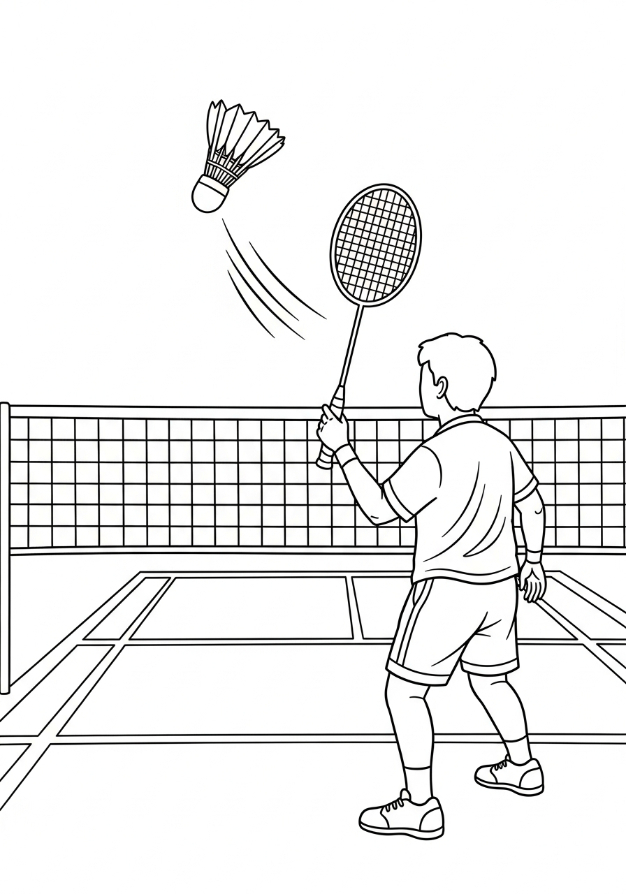 coloring pages printable Badminton