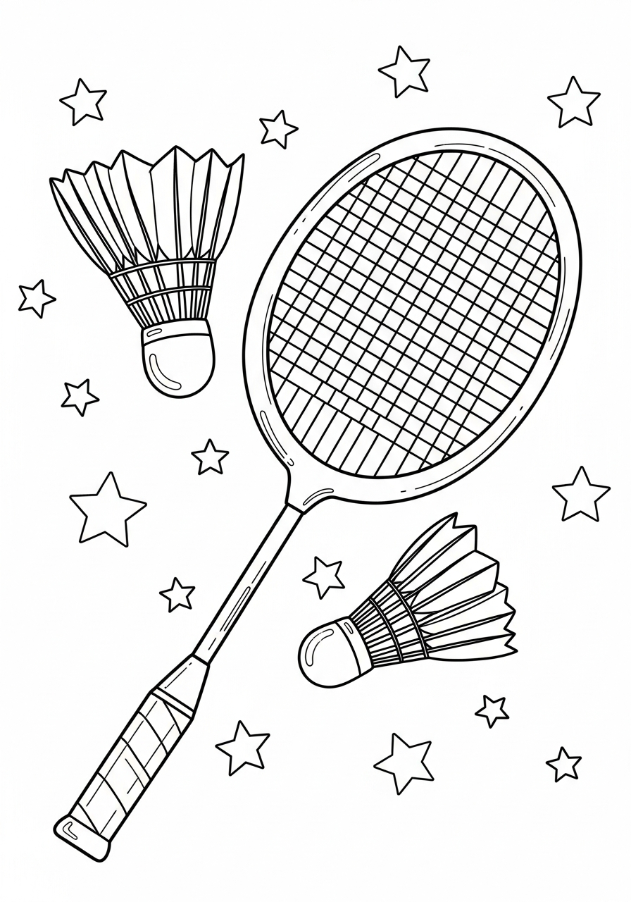 Badminton coloring pages printable free