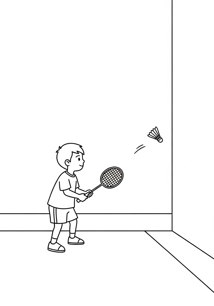 printable coloring pages Badminton