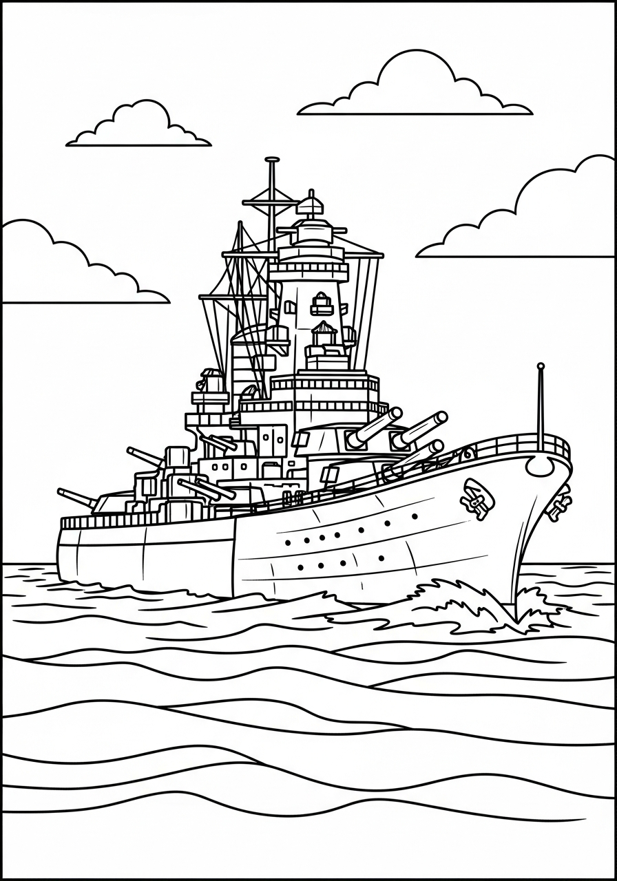 Battleship free coloring pages