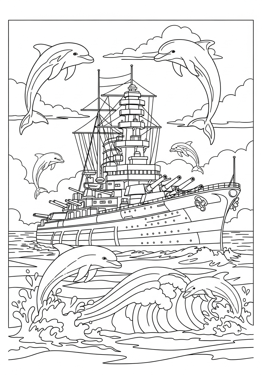 Battleship free coloring pages 3