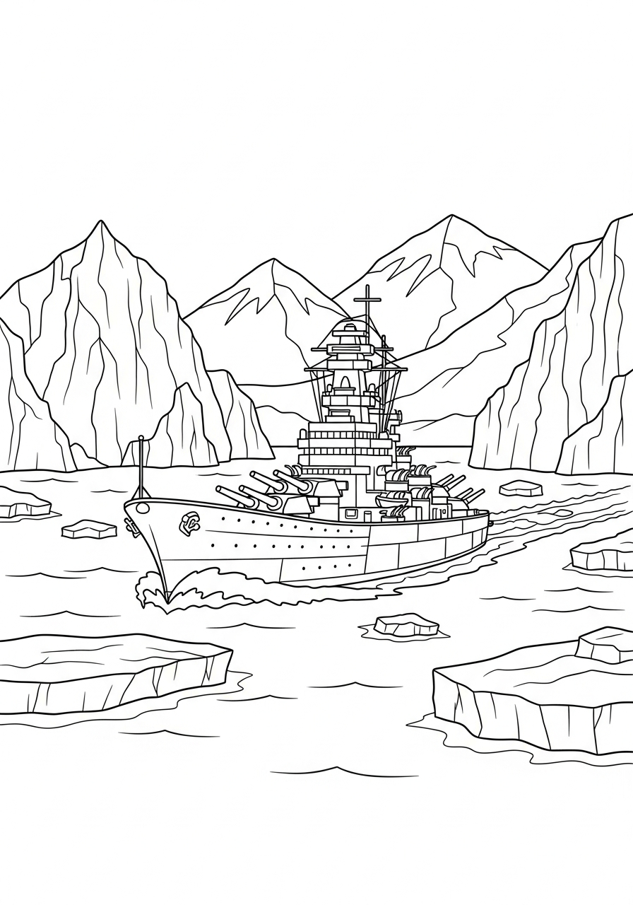 free printable Battleship coloring pages
