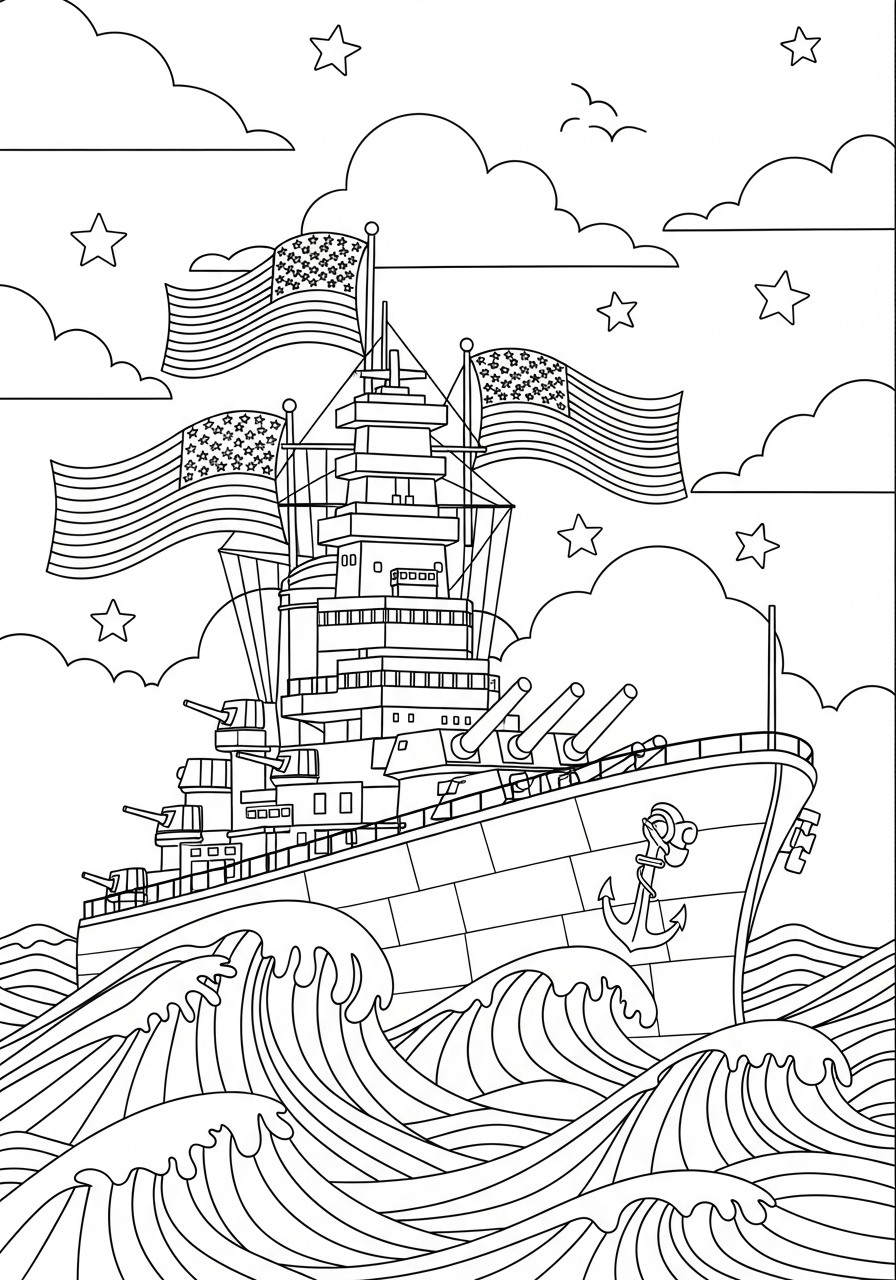 Battleship coloring pages printable