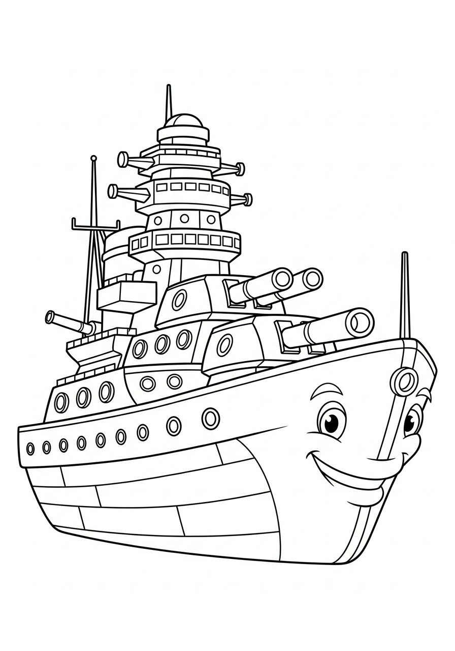 Battleship adult coloring pages