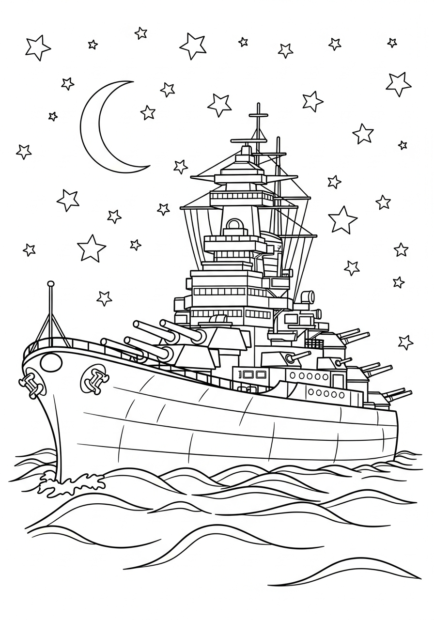 adult coloring pages Battleship