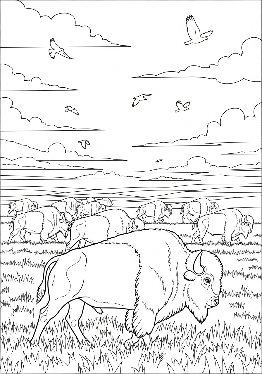 Bison Coloring Pages 11 cute Bison coloring pages