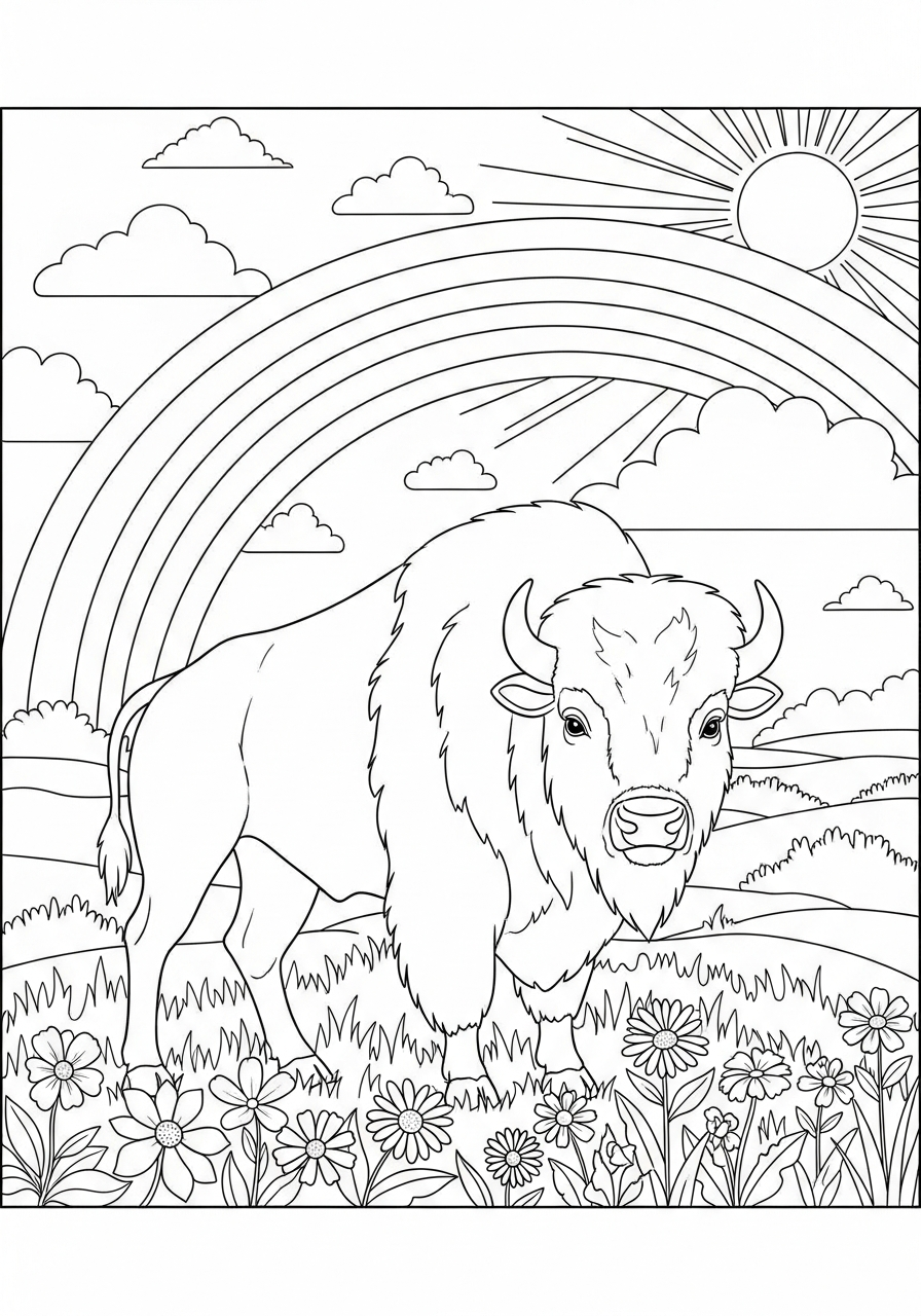 Bison Coloring Pages 13 Bison ornament coloring pages 1