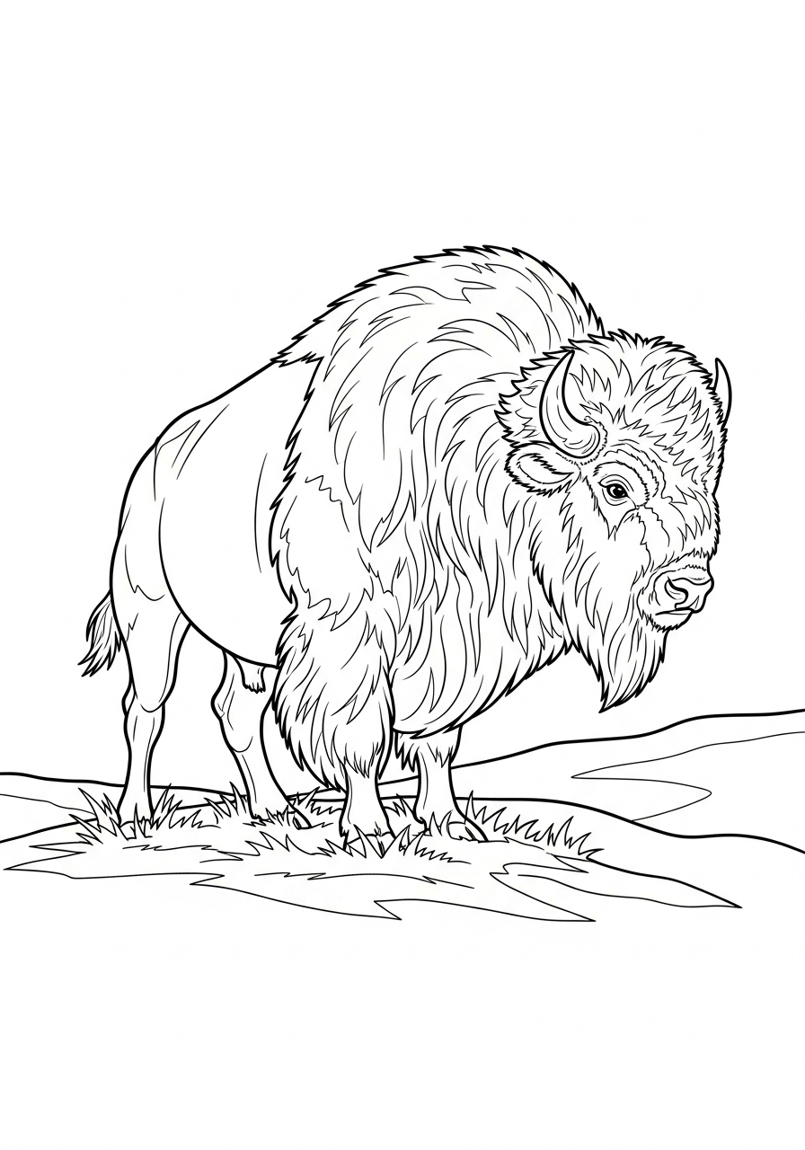Bison Coloring Pages 16 adult coloring pages Bison