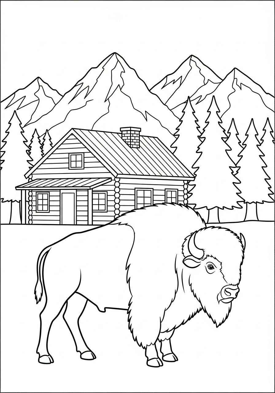 Bison Coloring Pages 17 free Bison coloring pages printable