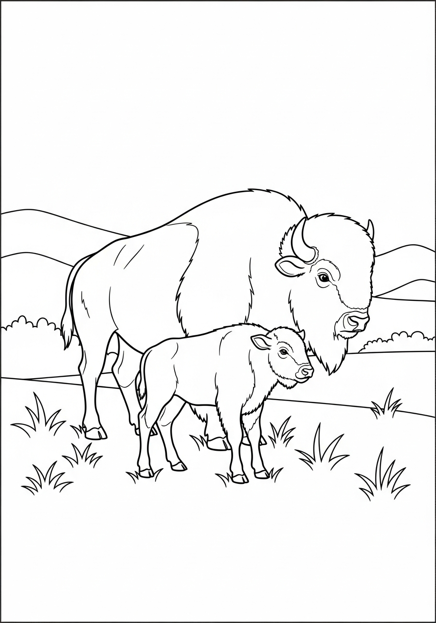 Bison Coloring Pages 6 Bison coloring pages for adults pdf