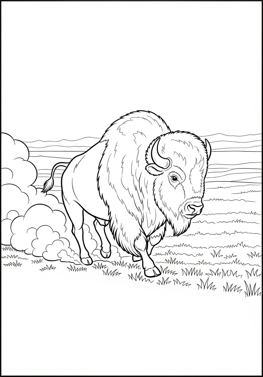 Bison Coloring Pages 7 Bison coloring pages for adults pdf 1