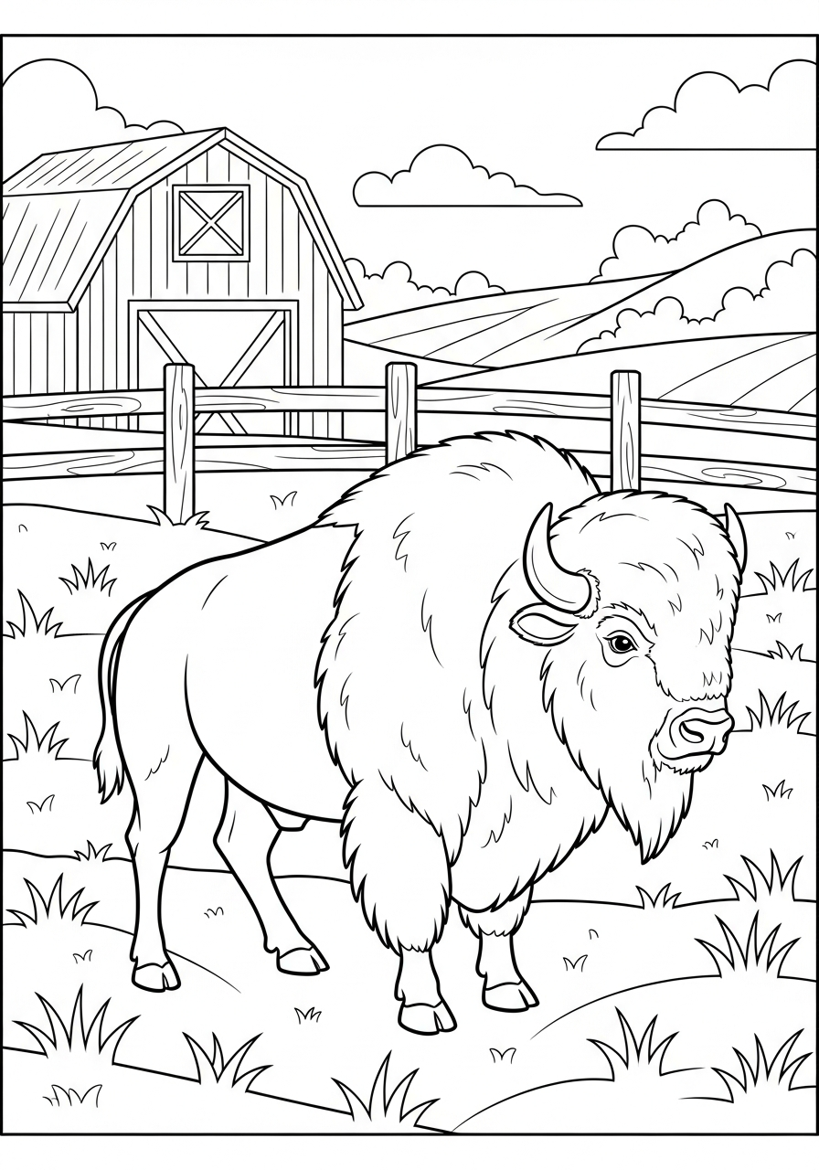 Bison Coloring Pages 9 free adult Bison coloring pages