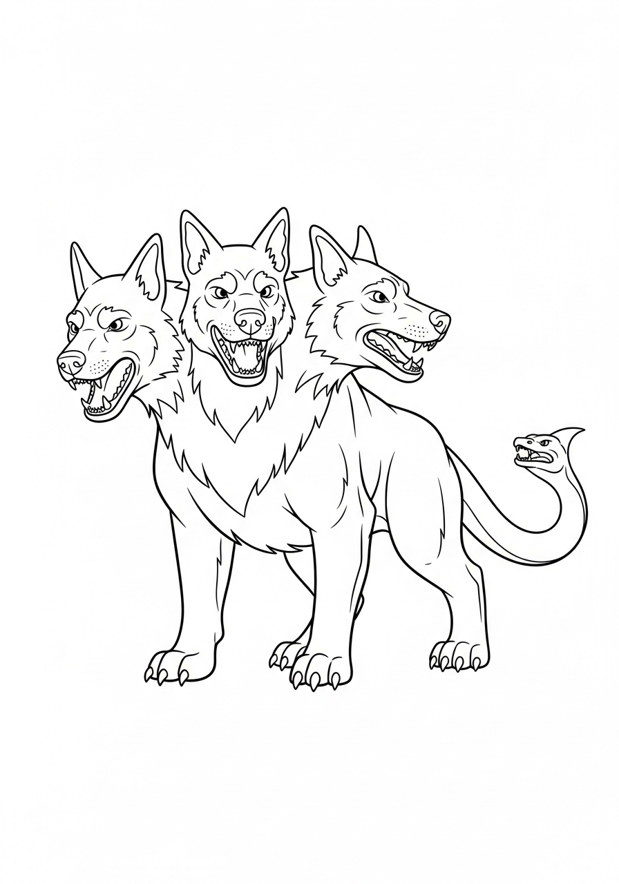 free coloring pages Cerberus