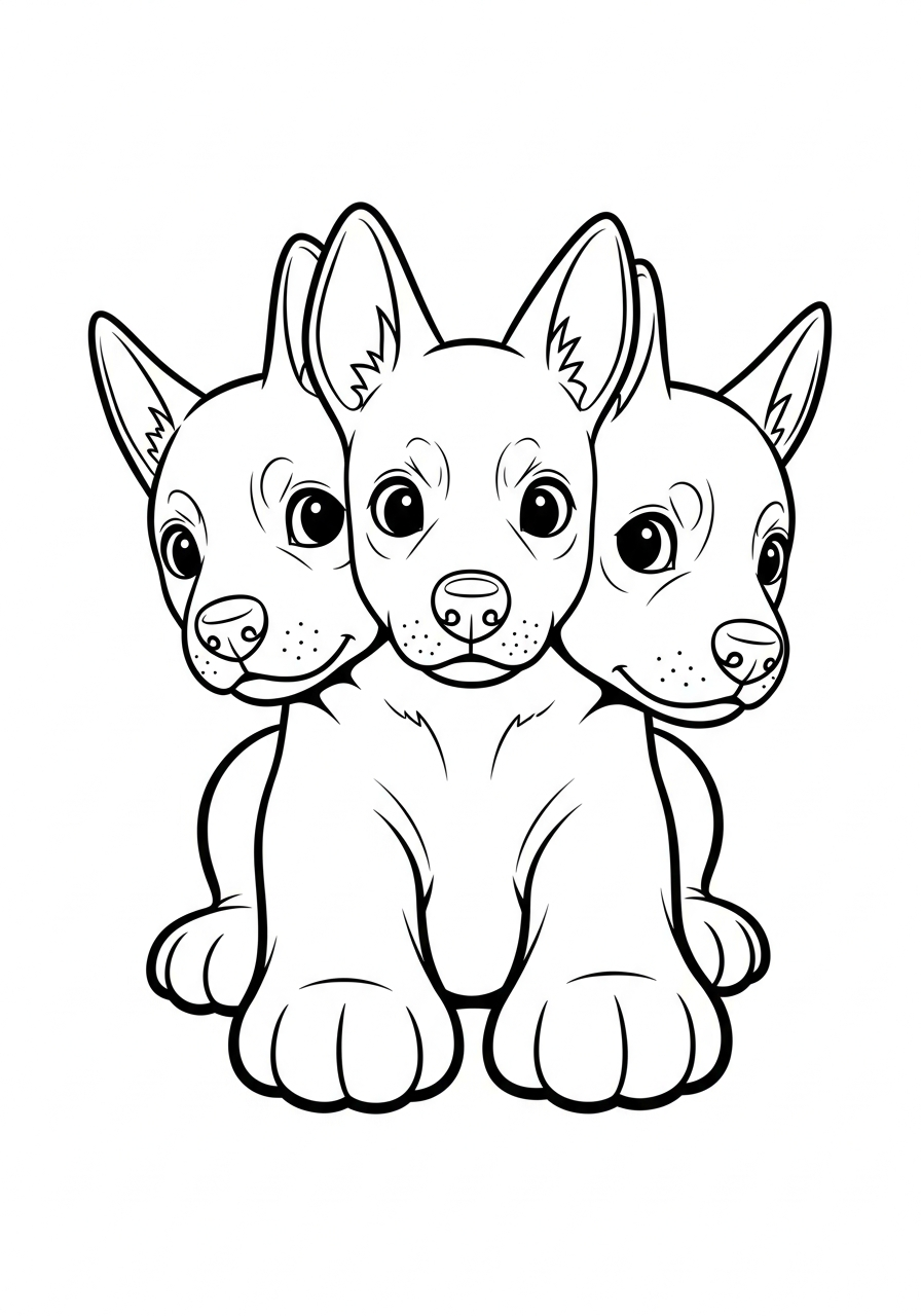 free full size printable Cerberus coloring pages for adults pdf