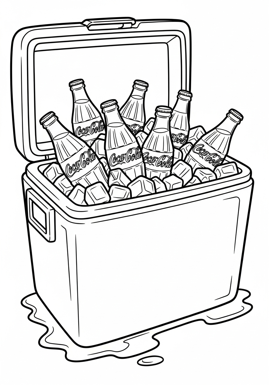 coloring pages for kids Coca Cola