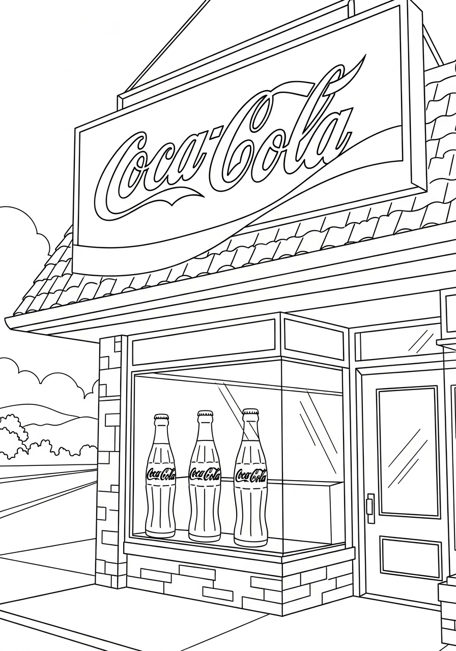 free coloring pages Coca Cola