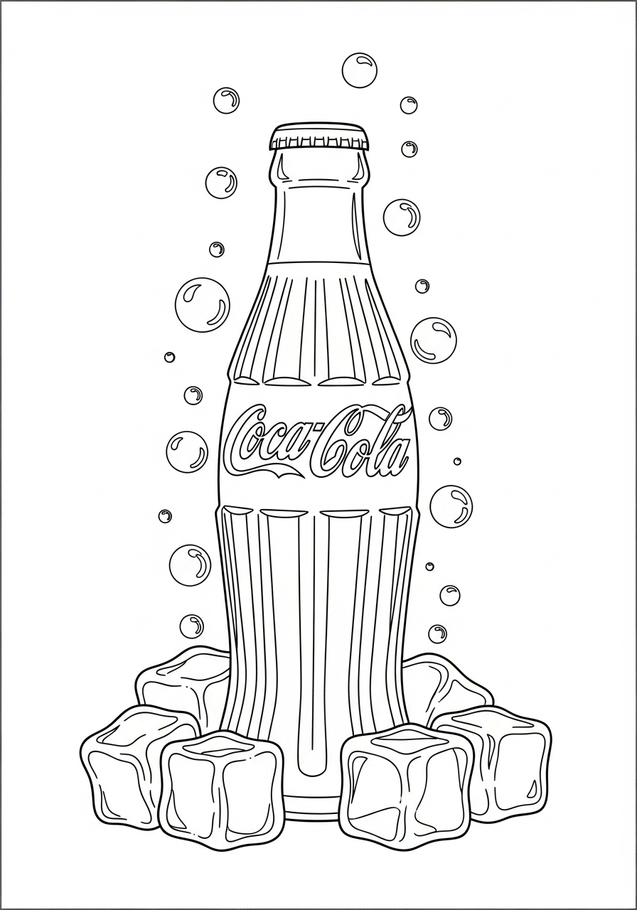 Coca Cola themed coloring pages