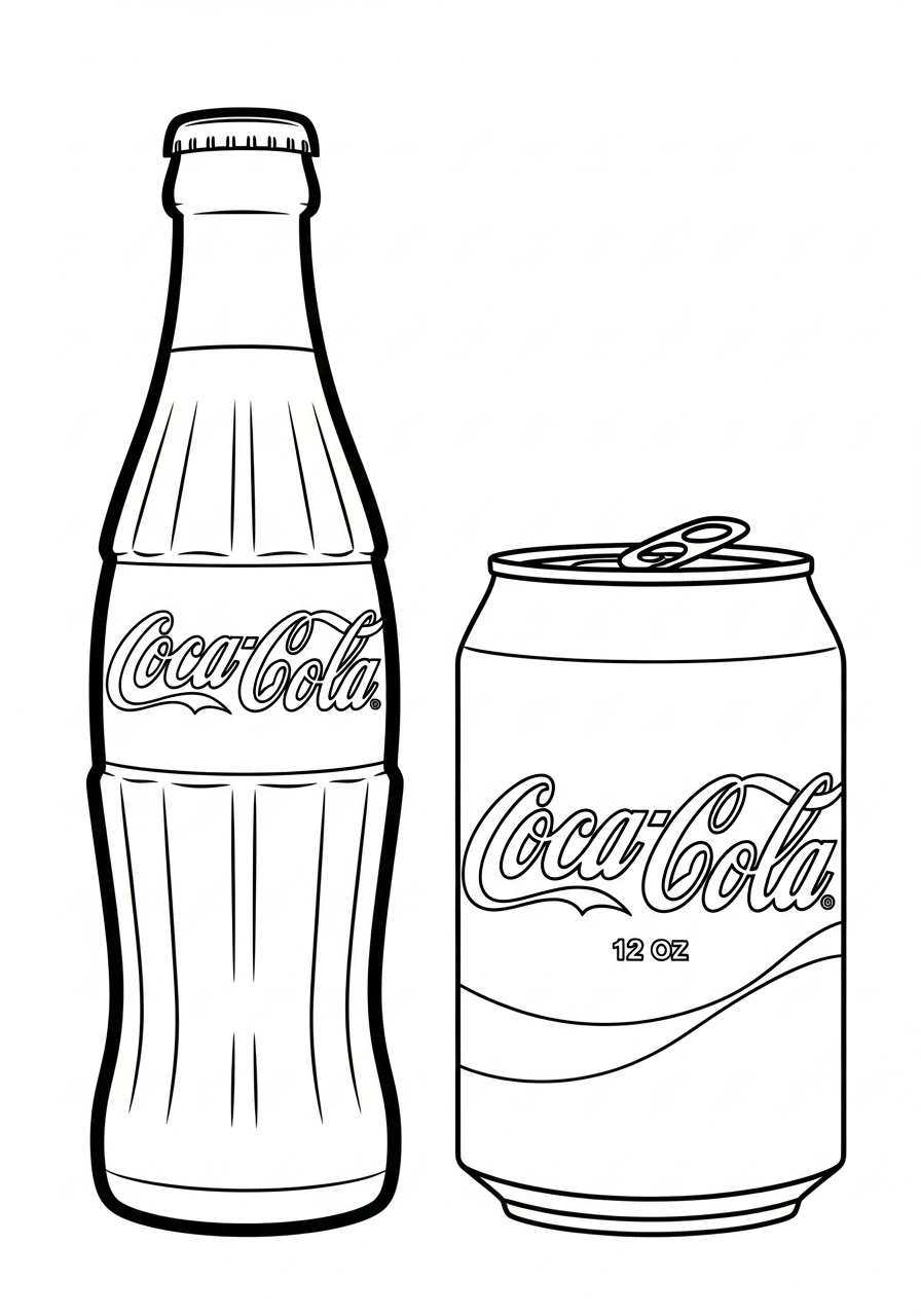 adult Coca Cola coloring pages 1
