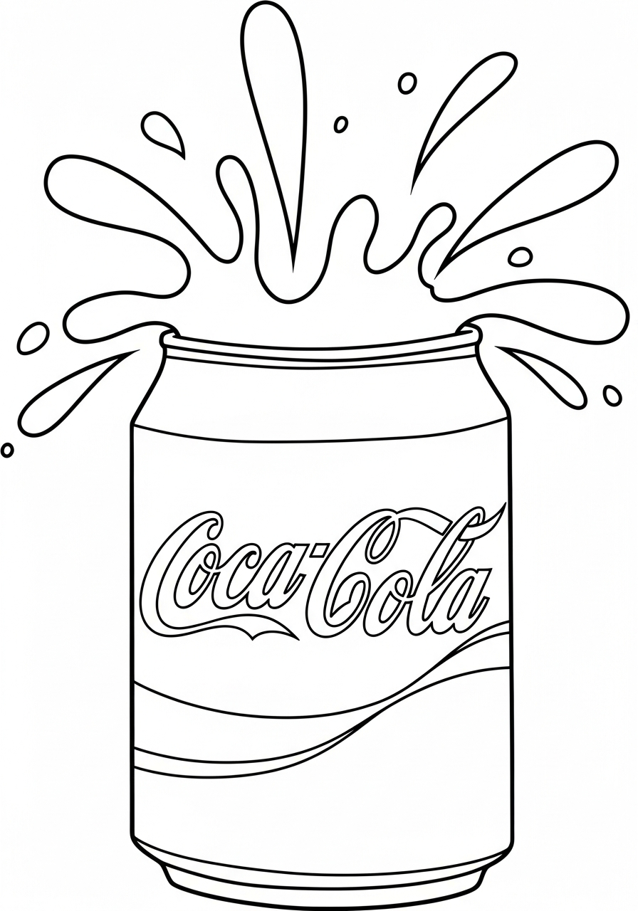 easy Coca Cola coloring pages