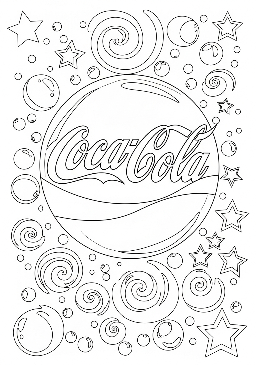 preschool Coca Cola coloring pages