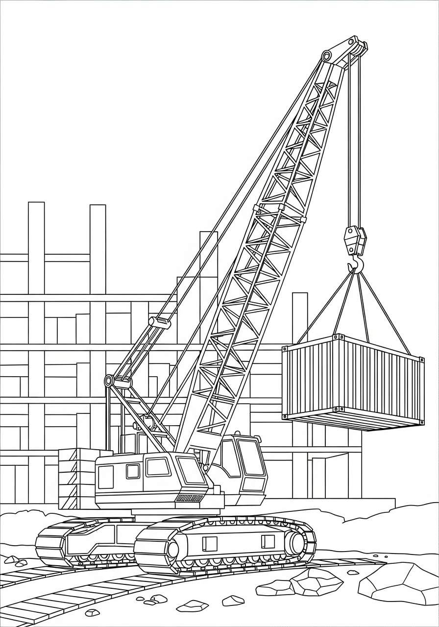 cute Crane coloring pages 1