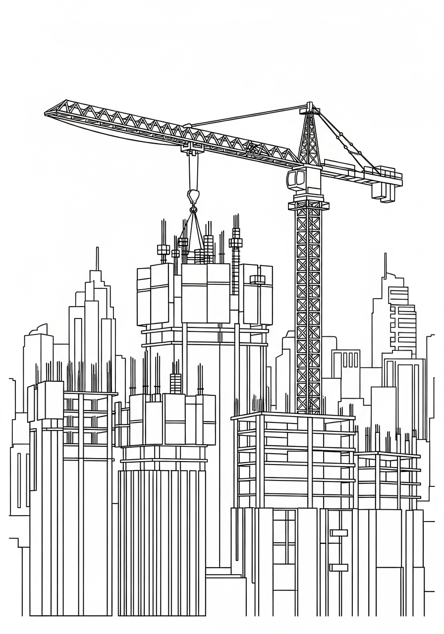 coloring pages for Crane