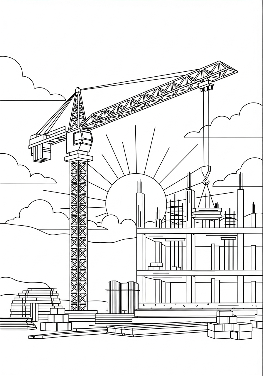 Crane ornaments coloring pages