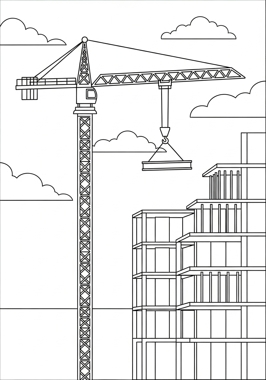 kids Crane coloring pages