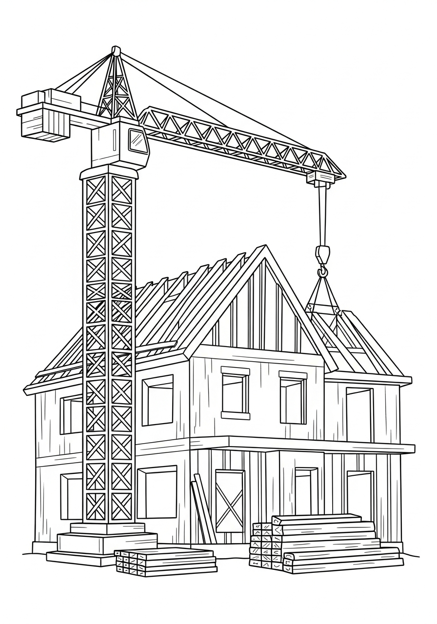 cute Crane coloring pages