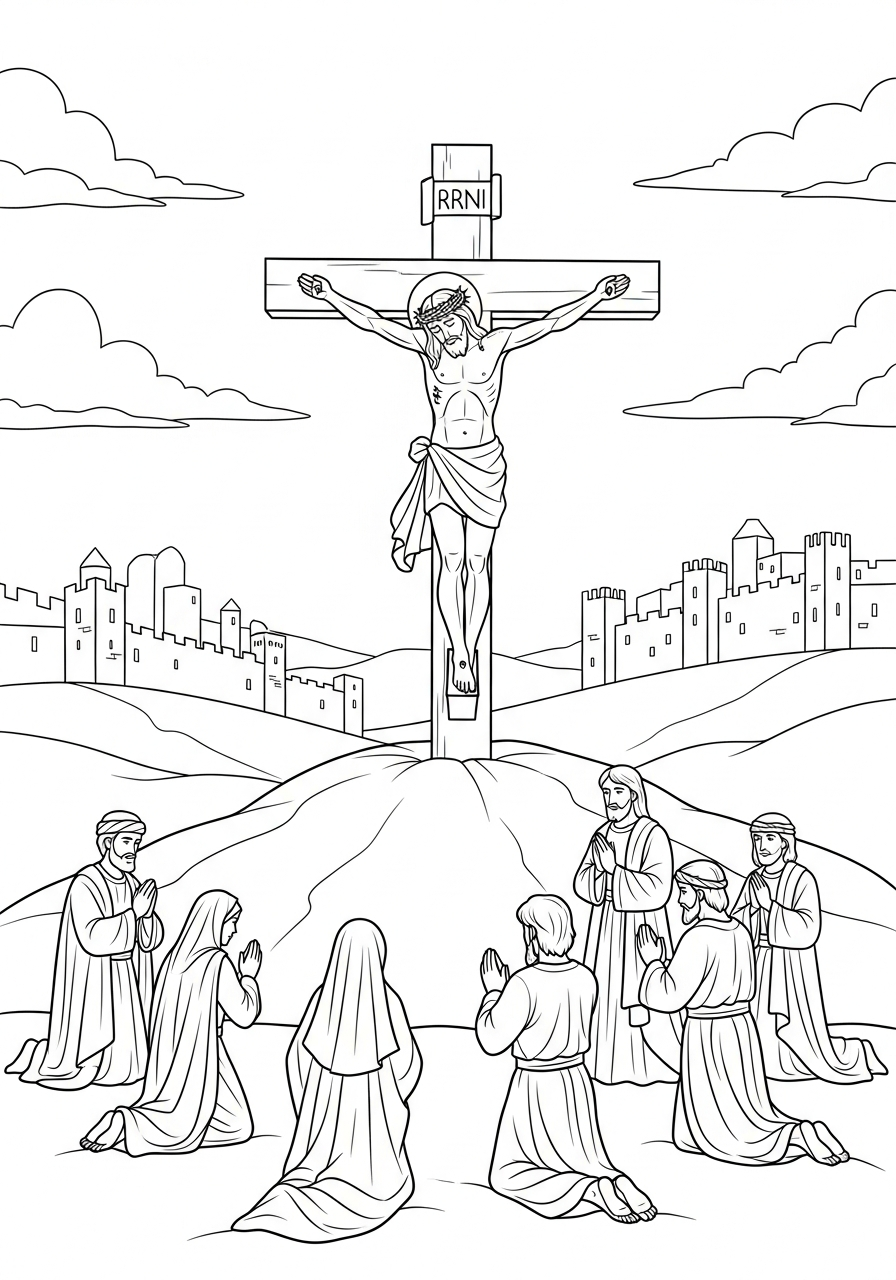 Crucifixion Coloring Pages 11 Crucifixion coloring pages for adults pdf