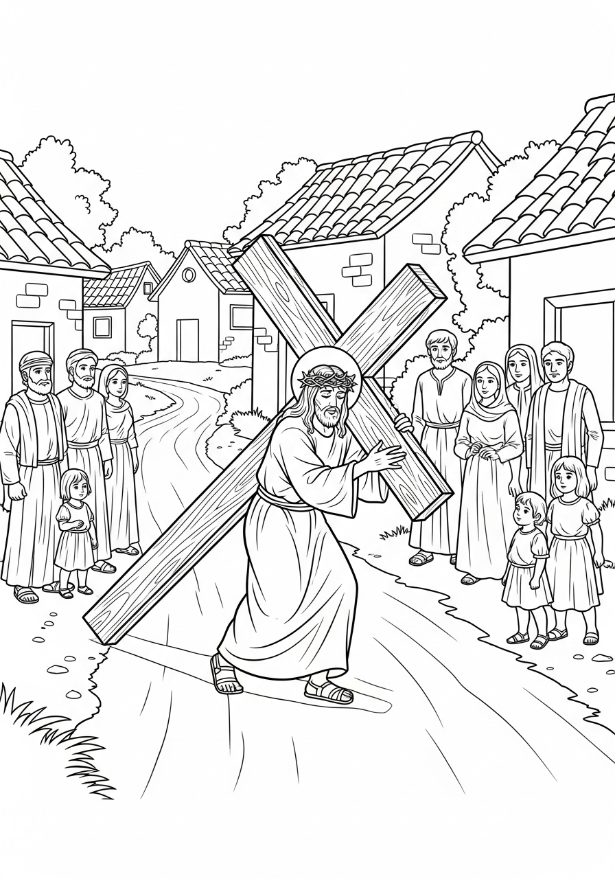 Crucifixion Coloring Pages 12 coloring pages for kids Crucifixion