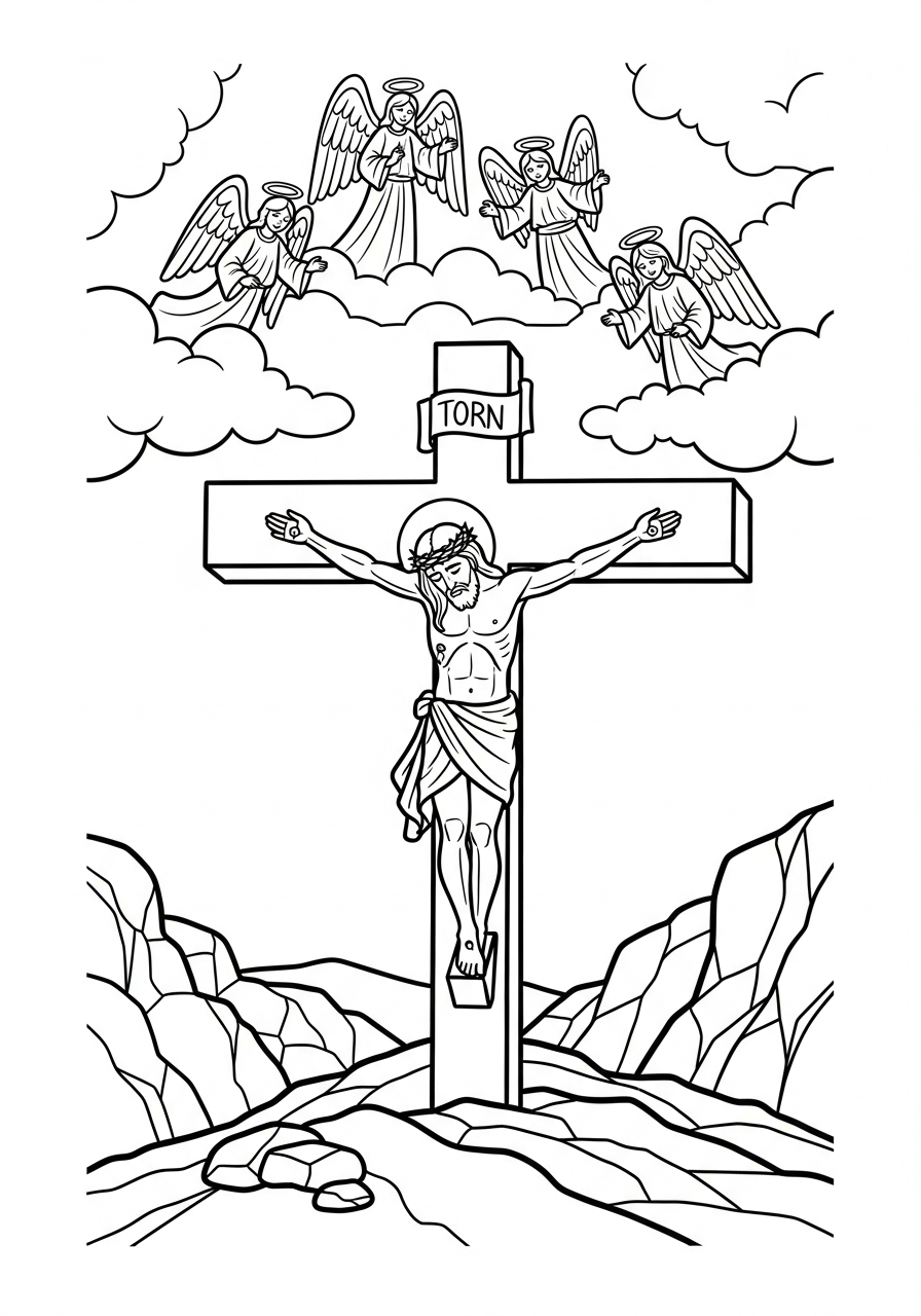 Crucifixion Coloring Pages 13 free Crucifixion coloring pages