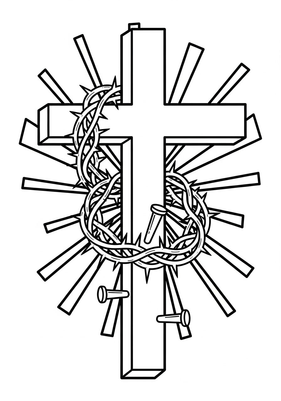Crucifixion Coloring Pages 17 Crucifixion themed coloring pages